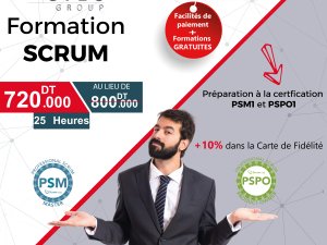 Annonce Formation Agile Scrum Master Product Owner PSM 1 / PSPO 1 PMP Project Management Professional Tunis