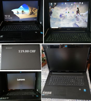 Annonce Portable Lenovo B CIU 500GB 4GB 17 3IN DVDRW W7/P FR Lausanne