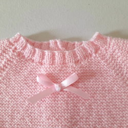 Brassière tricot bébé layette tricotée main