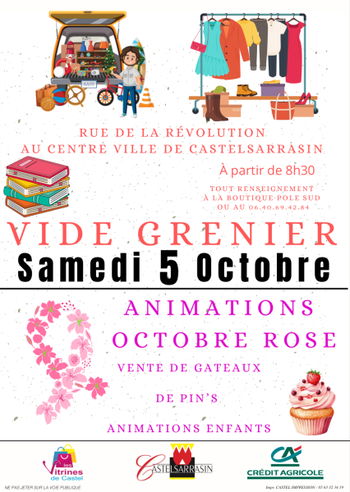 Annonce Vide grenier Castelsarrasin Tarn et Garonne