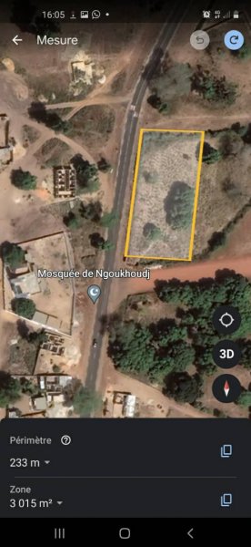 Vente MALICOUNDA TERRAIN COMMERCIAL 1200 M² M'Bour Sénégal