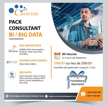 Annonce Pack Formation BI / Big Data Tunis Tunisie