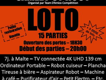 Annonce Loto 15 Parties Samedi 31 Août 2024 Salle des Fêtes Rumilly 74