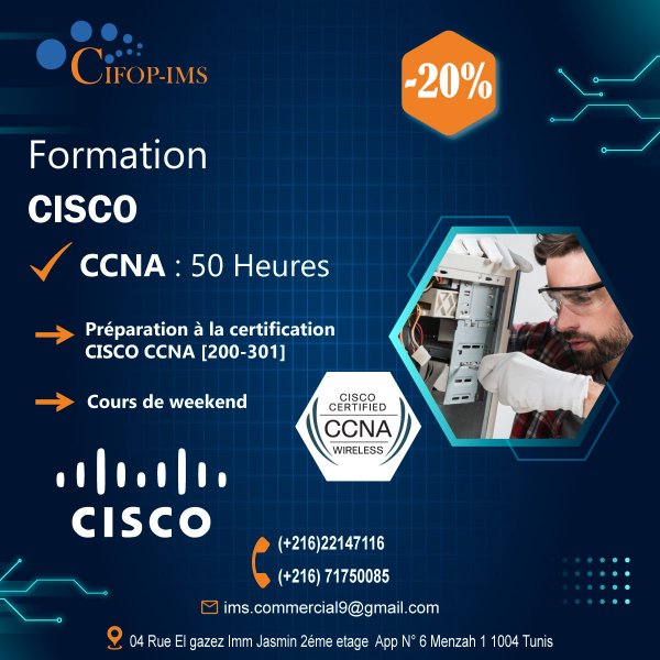 Formation Cisco CCNA Tunis Tunisie
