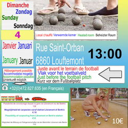 Pétanque naturiste dimanche 4 janvier 2026