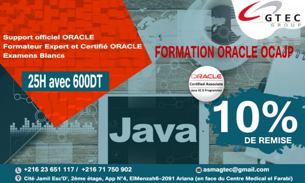 Certification_Oracle JAVA L'Ariana Tunisie