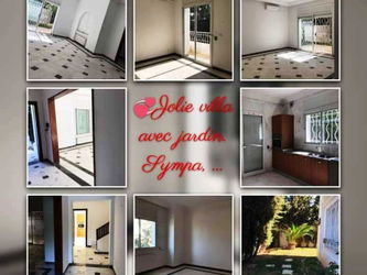 Location Sidi Daoud villa S+4 type jumelée beau jardin sans vis vis Tunis