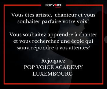 Annonce Cours chant chez Pop Voice Academy Luxembourg