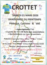 Flyer randonnée pédestre et cyclos 2026