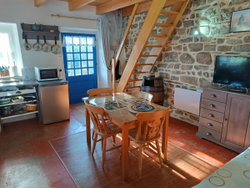 Pièce de vie avec lit-banquette 1 personne