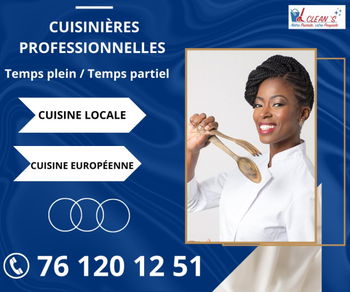 Annonce NOS CUISINIÈRES PROFESSIONNELLES POUR 1 CUISINE D&#039;EXCEPTION LOCALE/ EUROPÉENNE Dakar