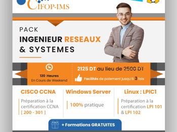 Annonce Pack Ingénieur Réseau &amp; Système Informatique Tunis Tunisie
