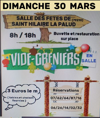 vide grenier intérieur Saint-Hilaire-la-Palud Deux Sèvres