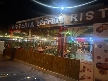 Fonds commerce Pizzer&amp;iacute restaurant Empuriabrava Espagne