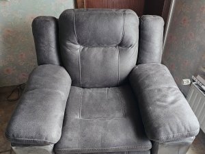 fauteuil relax &quot;bazinga&quot; tissu dark brown 2019 Tournai Belgique