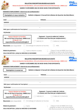 Bulletin d'inscription