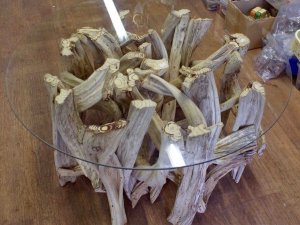 table basse en bois liane - H: 46 cm