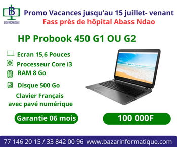 Annonce PROMOTION ORDINATEUR HP PROBOOK 450 G1 OU G2 Dakar Sénégal