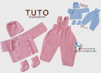 Tutoriel tricot bebe ensemble layette bb fait main