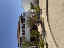 Vu de la plage vers la villa