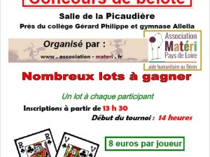 concours belote samedi 24 février 2024 carquefou 44470 Loire Atlantique