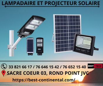 Annonce LAMPADAIRES PROJECTEURS SOLAIRES SENEGAL 03 Dakar Sénégal