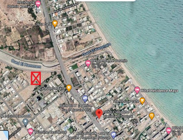 Vente Terrain prés hotel cleopatra-kantaoui Sousse Tunisie