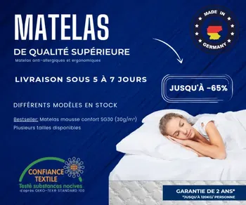 Matelas NEUF Made in Germany Liège Belgique