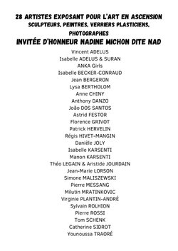 Liste des artistes de l’édition 2024