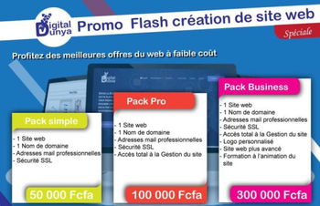 Promo flash création site web Dakar Sénégal