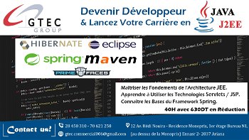 Devenez Développeur Java JEE Certifié L&#039;Ariana Tunisie