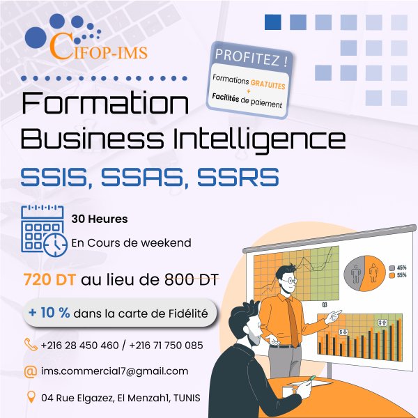 Annonce Formation Business Intelligence Tunis Tunisie
