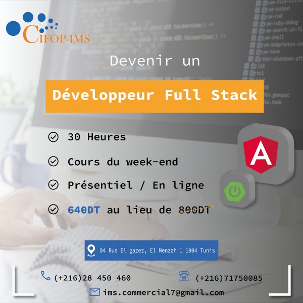 Formation Full Stack Spring Boot & Angular Tunis Tunisie