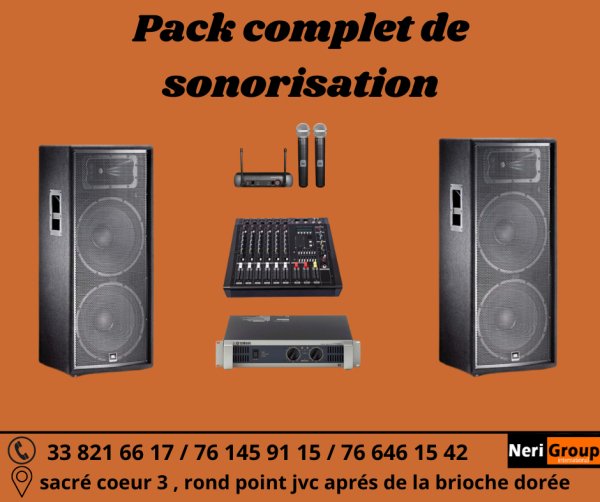 PACK COMPLET SONORISATION PROFESSIONNELLE BON PRIX Dakar Sénégal