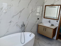 salle de bain douche et baignoire