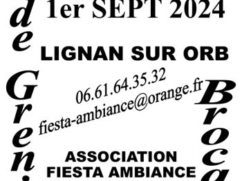 VIDE GRENIER LIGNAN ORB 34490 01 09 2024 Lignan-sur-Orb Hérault