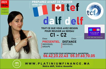 Annonce Préparation Individuelle TESTS -/ TEF-TEFAQ- TCF Canada – France –DELF B2 –DALF C1-C2 TFI- IELTS Rabat