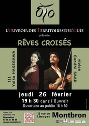 Concert RÊVES CROISÉS Yuiko HASEGAWA piano & Gandhi SAAD violon Montbron
