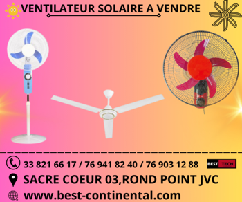 Annonce ☀️ VENTILATEURS SOLAIRES ⚡️ Dakar Sénégal