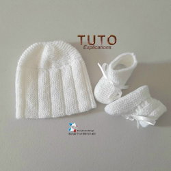 patron tricot bébé combinaison bb, brassière, bonnet, chaussons