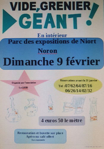 Annonce Vide grenier intérieur Niort Deux Sèvres