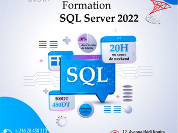 Annonce Formation Base données SQL Server 2022 L&#039;Ariana Tunisie