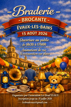 38ème BROCANTE, BRADERIE d'EVAUX LES BAINS