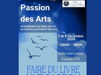 Annonce Salon Passion des Arts Salon livre Courtry Seine et Marne