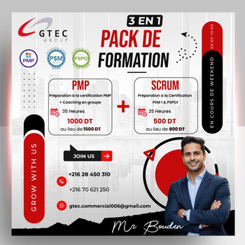 Annonce Pack Project Manager Scrum PMP L'Ariana Tunisie