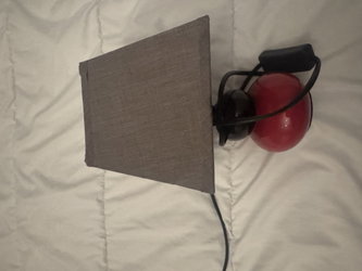 Lampe galet rouge et noir