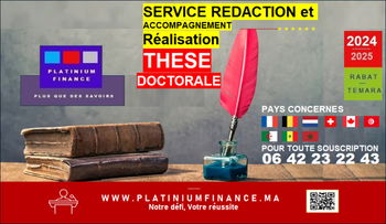Annonce REDACTION ACCOMPAGNEMENT Réalisation THESE DOCTORALE RAPPORT Rabat