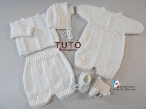 Ensemble modèle layette tricot bébé