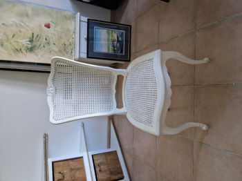 Fauteuil rotin blanc Avèze Gard