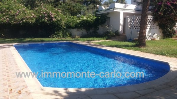 Location villa piscine quartier souissi Rabat Maroc